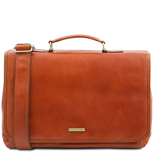 Tuscany Leather Mantova TL SMART Multifach-Aktentasche aus Leder mit Klappe Honig von Tuscany Leather