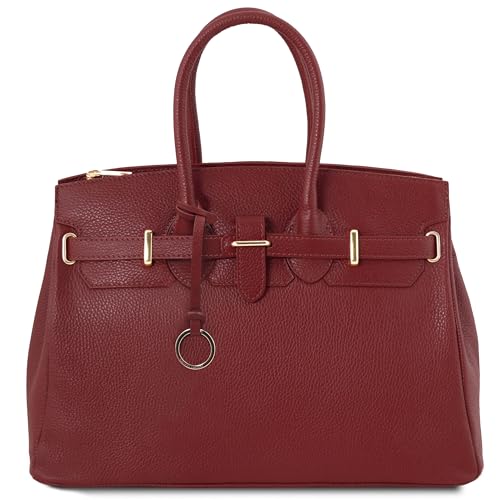 Tuscany Leather TL Bag - Handtasche aus Leder mit goldfarbenen Beschläge - TL141529 (ROT) von Tuscany Leather