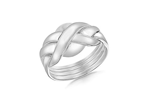 Tuscany Silver Damen Puzzle-Ring aus Sterlingsilber mit vier Bändern, Silber, einfach von Tuscany Silver