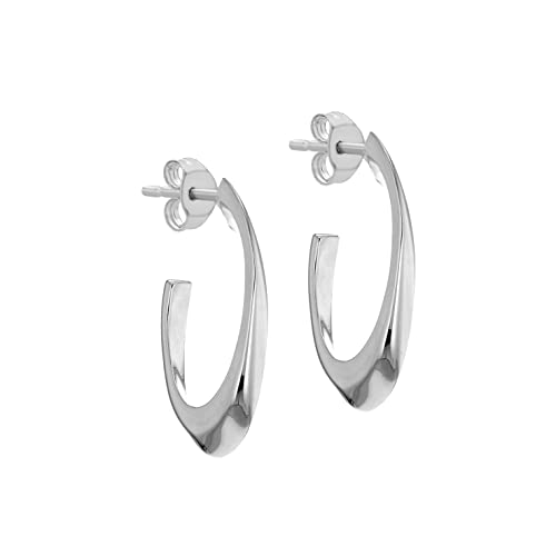 Tuscany Silver Damen Creolen Sterling Silber Oval Versetzt von Tuscany Silver