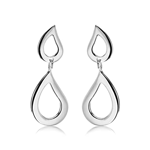 Tuscany Silver Damen Ohrhänger Sterling Silber Doppelt Ausschnitt von Tuscany Silver