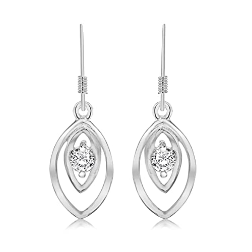 Tuscany Silver Damen Ohrhänger Sterling Silber Raffiniert Weiß Zirkonia von Tuscany Silver