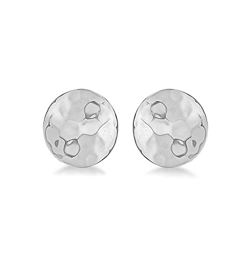 Tuscany Silver Damen-Ohrringe Round Hammered Stud - 8.55.5229 von Tuscany Silver