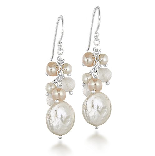 Tuscany Silver Damen-Ohrringe Pearl & Rose Quarz Bead Drop - 8.58.2459 von Tuscany Silver