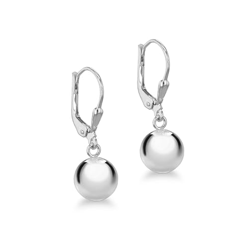 Tuscany Silver Damen-Ohrringe aus rhodiniertem Sterlingsilber mit 8 mm Kugel von Tuscany Silver