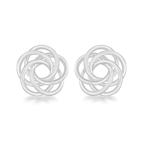Tuscany Silver Damen Ohrstecker Sterling Silber Flach Swirl Knoten von Tuscany Silver