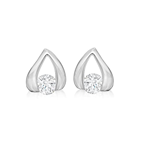 Tuscany Silver Damen Ohrstecker Sterling Silber Weiß Zirkonia von Tuscany Silver