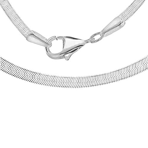 Tuscany Silver Damen Sterling Silber Flach Schlange Halskette 3.1mm 41cm/16zoll von Tuscany Silver