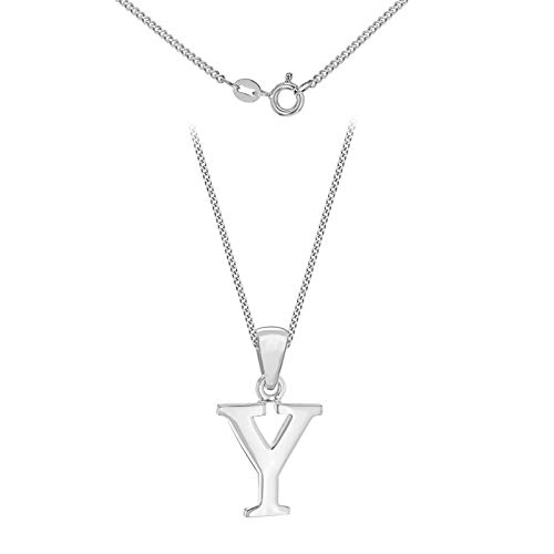 Tuscany Silver Damen Sterling Silber Initial Y Anhänger an Panzerkette 46cm/18zoll von Tuscany Silver
