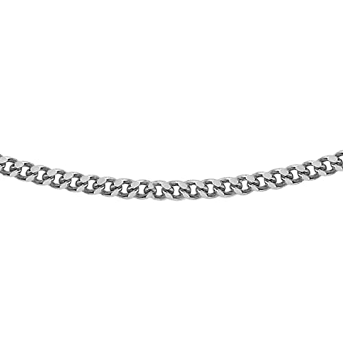 Tuscany Silver Damen Sterling Silber Panza Curb Halskette 3.2mm 46cm/18zoll von Tuscany Silver