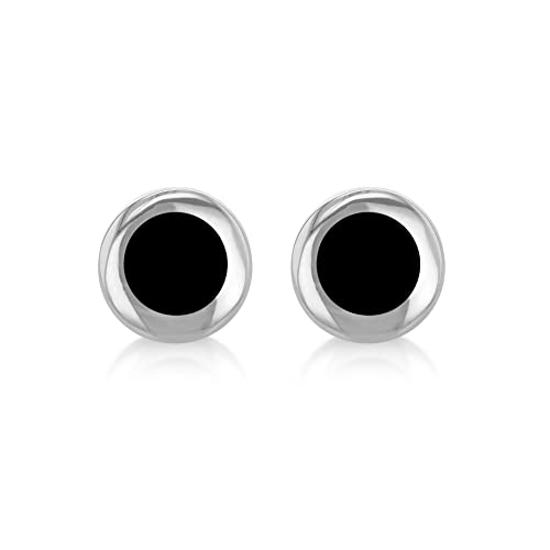 Tuscany Silver Damen Sterling Silber Rund Schwarz Onyx 10mm Stud Ohrringe 8.57.9219 von Tuscany Silver