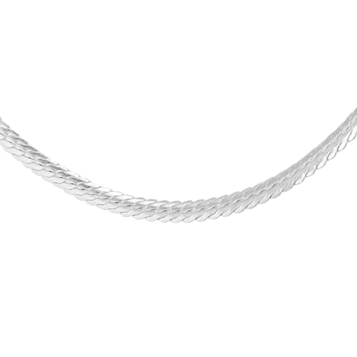Tuscany Silver 2,5 mm ovale Fischgrätenkette 41 cm/16 für Damen (Silber) Tuscany Silver 2,5 mm ovale Fischgrätenkette 41 cm/16 für Damen (Silber) von Tuscany Silver