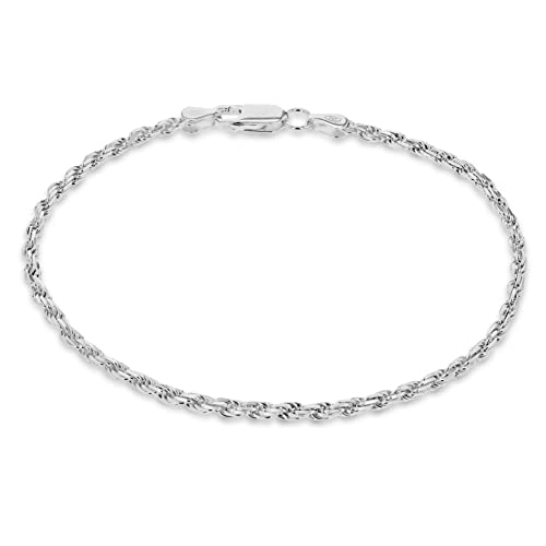 Tuscany Silver Damen Zopfkette Armband Sterling Silber Diamant-geschnitten 19cm/7.5' von Tuscany Silver