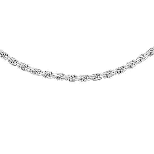 Tuscany Silver Damen Sterling Silber Diamant Schliff Seil Halskette 1.8mm 51cm/20zoll von Tuscany Silver
