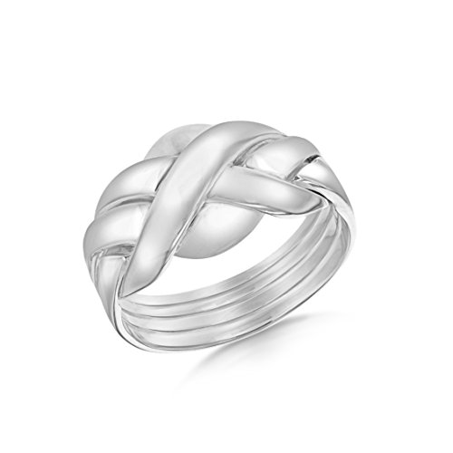 Tuscany Silver Damen Ring Sterling Silber 4 Band Puzzle Größe N von Tuscany Silver