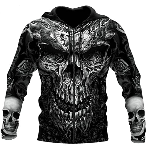 Harajuku Street Sweatshirt mit Herbst-Motiv, 3D-Digitaldruck und Reißverschluss, Unisex, Harajuku, Kapuzenpullover mit Reißverschluss., M von Tushja