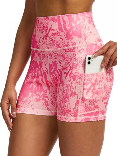 Tuspryt Kurze Sporthose Damen,Sport Shorts Damen,Blickdicht Kurze Jogginghose Damen mit Taschen L von Tuspryt