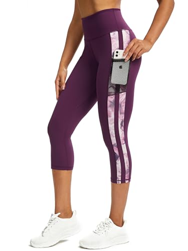 Tuspryt Leggings Damen 3/4 Jogginghose Mit Taschen, Sporthose Blickdicht Fitnesshose XXL von Tuspryt