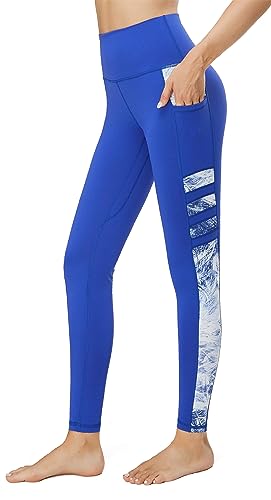 Tuspryt Sport Leggings Damen mit Taschen，Blickdicht Leggings Damen Trainingshose Sporthose Fitnesshose Laufhose Leggings XL von Tuspryt