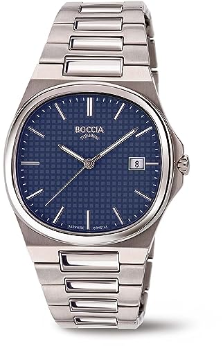 Boccia Herrenuhr Titan Blau 3657-02 von Boccia