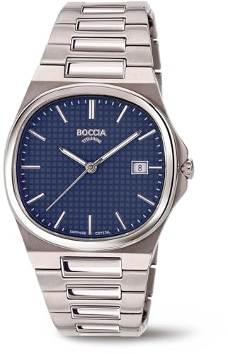 Boccia Herren Analog Uhr mit Titanium Armband 3657-02 von Boccia