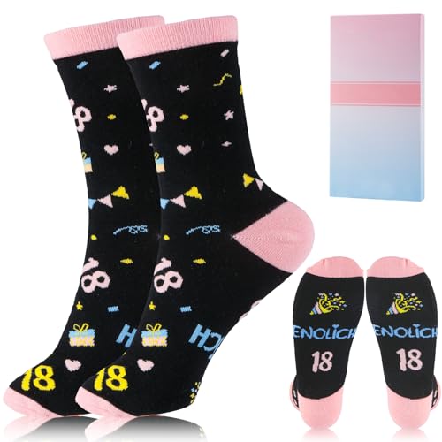 Tutukyle 18. Geburtstag SocKEn Damen- Lustige SocKen mit Spruch Geschenke SocKen Damen 39-42, Baumwollsocken Geschenkideen Geschenke für Frauen, Geburtstagsgeschenk Für Schwester Beste Freundin Tutukyle 18. Geburtstag SocKEn Damen- Lustige SocKen mit Spruch Geschenke SocKen Damen 39-42, Baumwollsocken Geschenkideen Geschenke für Frauen, Geburtstagsgeschenk Für Schwester Beste Freundin von Tutukyle