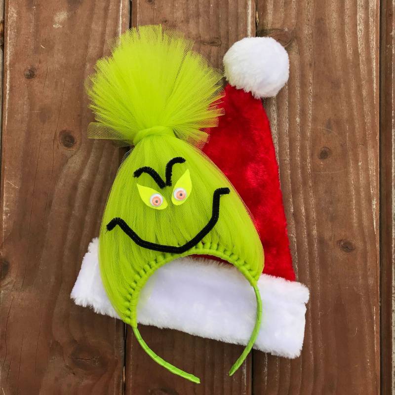 Grinch Stirnband Perücke Weihnachten Hässliche Pullover Party Urlaub Kostüm Schleife Maske Grinch Stirnband Perücke Weihnachten Hässliche Pullover Party Urlaub Kostüm Schleife Maske von TutusByJessT