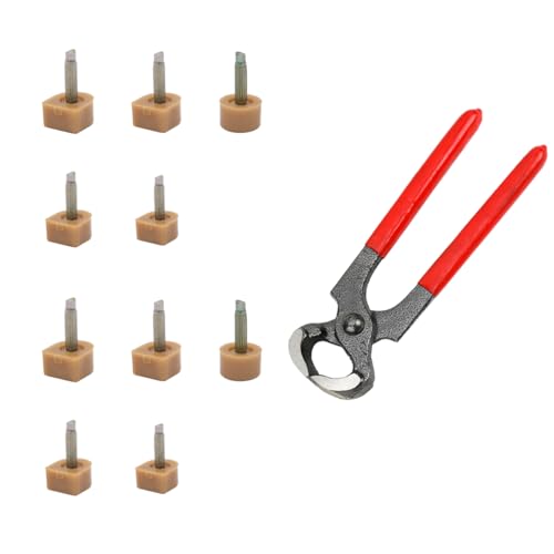 Tutuxio 20 Paar Damen High Heel Schuhe Spitzen Pin Ersatz mit 15,2 cm Absatzzange, 2 verschiedene Nadeln Durchmesser je 5 verschiedene Größen runde und quadratische Fersen Reparaturkappen für die von Tutuxio