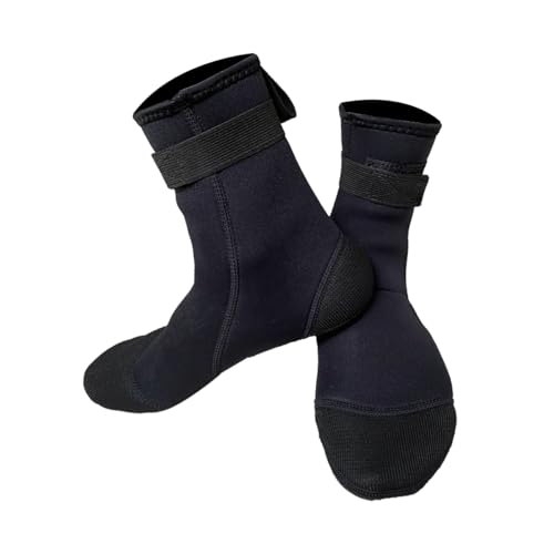 Tutuxio Neoprensocken 3mm für Damen Herren, Tauchsocken Wassersocken Thermosocken rutschfeste Sohle Neopren Sandvolleyball socken für Tauchen Surfen Wassersport Schwimmen von Tutuxio