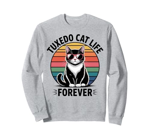 Smoking Katzenleben Männer Frauen Kinder Geschenk Sweatshirt Smoking Katzenleben Männer Frauen Kinder Geschenk Sweatshirt von Tuxedo Life Forever