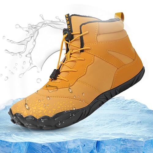Tuxuseo Barefoot Wanderstiefel - breite Zehenboxschuhe für Frauen Männer - wasserdichte Nicht -Schlupf -Stiefel für Trail Gym im Freien Reisen Täglicher Kleidung Training Training angehoben von Tuxuseo