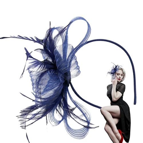 Tuxuseo Hut Stirnband | Fascinator Kopfbedeckung - Haarschmuck Hut Netzhaarreif Für Kostümparty Hochzeiten Mädchen Frauen Gartenparty Gesellschaftsanlässe von Tuxuseo