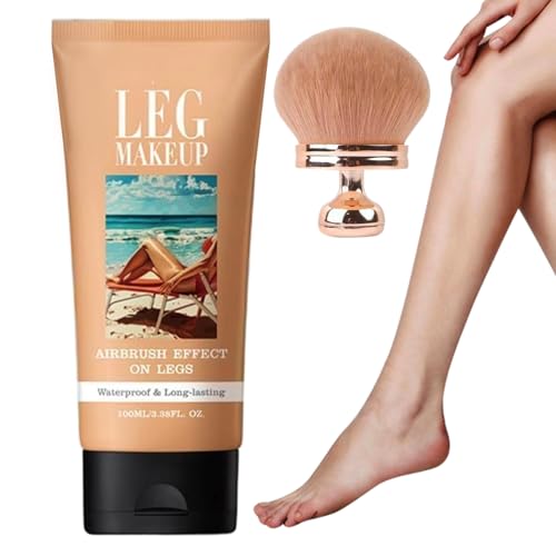 Tuxuseo Körper Makeup Foundation | 100ml Bein Make Up Wasserfest | Skin Perfecting Body Foundation | Tat-too Cover Up Make-up - Wasserfestes Make-Up Abdeckcreme Für Krampfadern von Tuxuseo