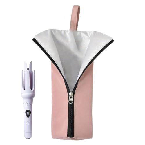 Tuxuseo Lockenstab Reiseetui | beständige Unterlage mit Tasche,Organizer Für Glätteisen Staubdicht & Wasserabweisend Für Reise, Salon, Bad & Kosmetikstation von Tuxuseo