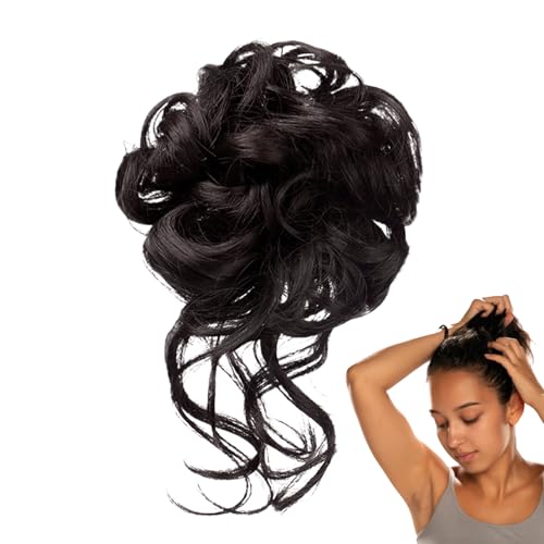 Tuxuseo Unordentlicher Dutt Haarklammer,Klammer Dutt Haarteil Für Frauen - Hochsteckfrisur Extensions mit Volumen Stil Klammer Pferdeschwanz Halter für Damen von Tuxuseo