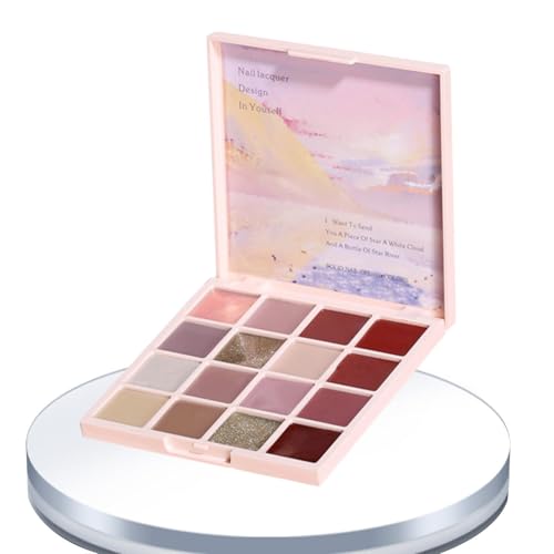 Tuxxjzm Gel-Nagellack-Palette, fester Nagellack | 16-Farben-Gel-Nagellack-Maniküre-Creme-Palette | Fester Gel-Nagellack, Gel-Maniküre-Palette, Nagelkleber für Frauen Tuxxjzm Gel-Nagellack-Palette, fester Nagellack | 16-Farben-Gel-Nagellack-Maniküre-Creme-Palette | Fester Gel-Nagellack, Gel-Maniküre-Palette, Nagelkleber für Frauen von Tuxxjzm