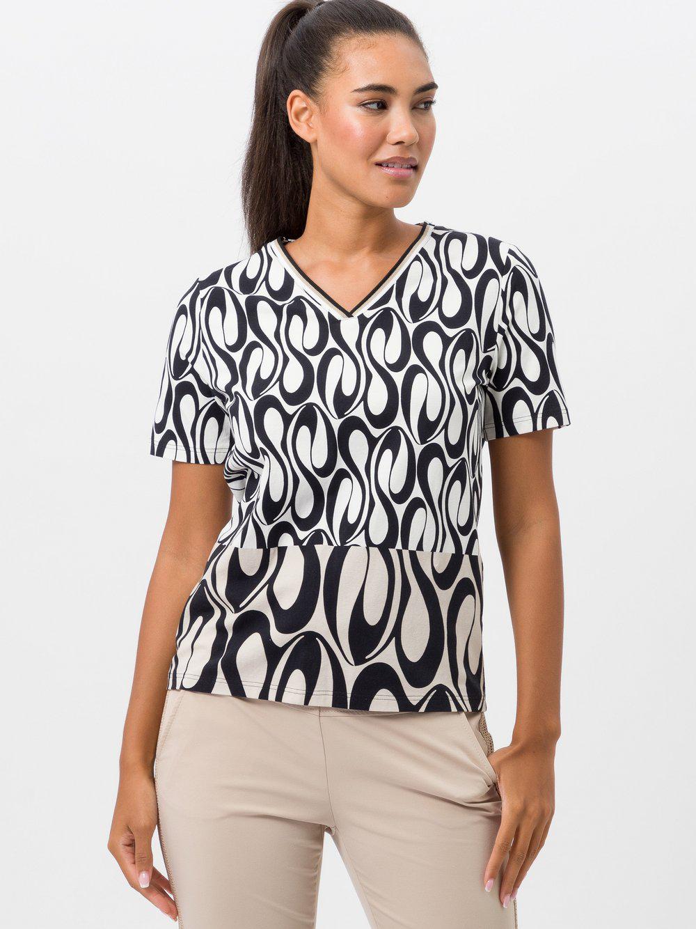 TUZZI T-Shirt Damen Baumwolle V-Ausschnitt gemustert, mehrfarbig von Tuzzi