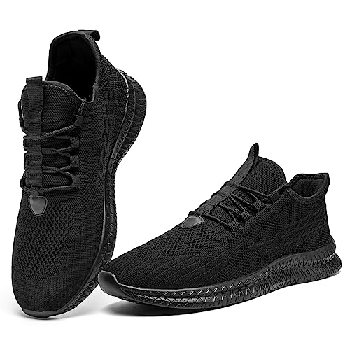 Tvtaop Damen Sneaker Laufschuhe Turnschuhe Schuhe Damen Sportschuhe Tennisschuhe Outdoor Atmungsaktiv Walkingschuhe Leichtgewichts Straßenlaufschuhe,Schwarz 42 EU von Tvtaop