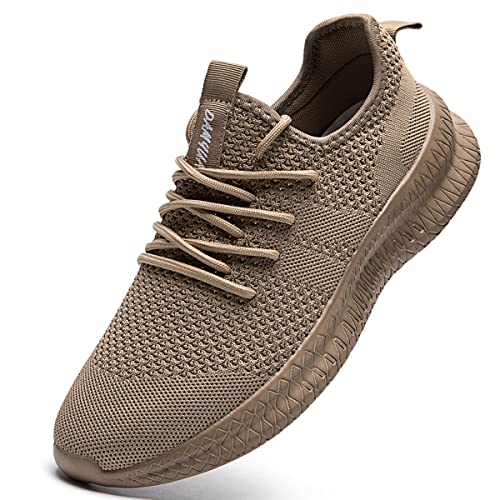 Tvtaop Damen Sneaker Laufschuhe Turnschuhe Straßenlaufschuhe rutschfest Leichtgewichts Atmungsaktiv Walkingschuhe Outdoor Tennisschuhe Sportschuhe Freizeitschuhe,Braun 39 EU von Tvtaop