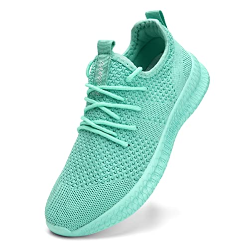 Tvtaop Damen Sneaker Laufschuhe Turnschuhe Straßenlaufschuhe rutschfest Leichtgewichts Atmungsaktiv Walkingschuhe Outdoor Tennisschuhe Sportschuhe Freizeitschuhe,Grün 37 EU von Tvtaop
