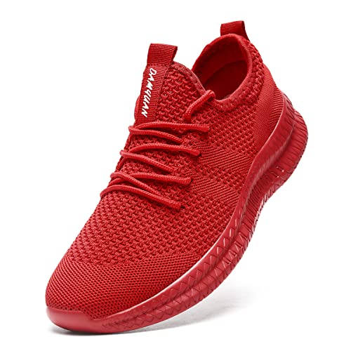 Tvtaop Damen Sneaker Laufschuhe Turnschuhe Straßenlaufschuhe Rutschfest Leichtgewichts Atmungsaktiv Walkingschuhe Outdoor Tennisschuhe Sportschuhe Freizeitschuhe,Rot 41 EU von Tvtaop