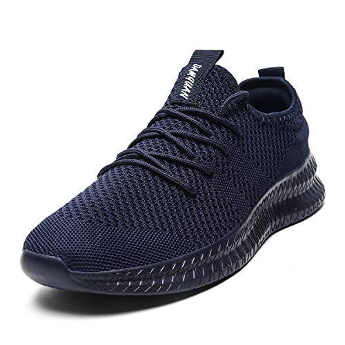 Tvtaop Herren Schuhe Sneaker Laufschuhe Turnschuhe Straßenlaufschuhe rutschfest Leichtgewichts Atmungsaktiv Walkingschuhe Outdoor Joggingschuhe Sportschuhe Freizeitschuhe,Blau 39 EU von Tvtaop