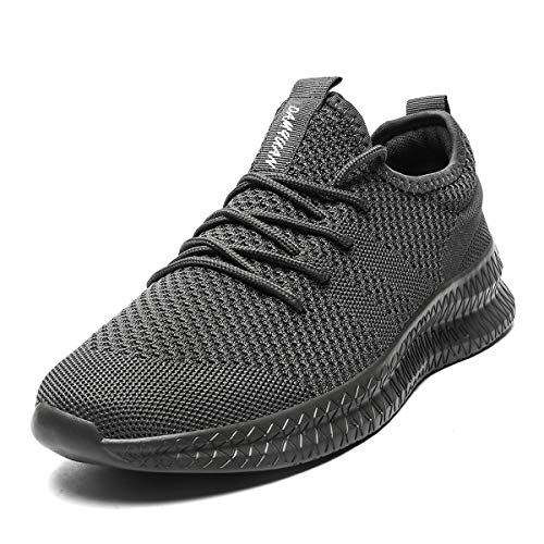 Tvtaop Herren Schuhe Sneaker Laufschuhe Turnschuhe Tennisschuhe rutschfest Leichtgewichts Atmungsaktiv Outdoor Straßenlaufschuhe Joggingschuhe Freizeitschuhe,Dunkelgrau 39 EU von Tvtaop