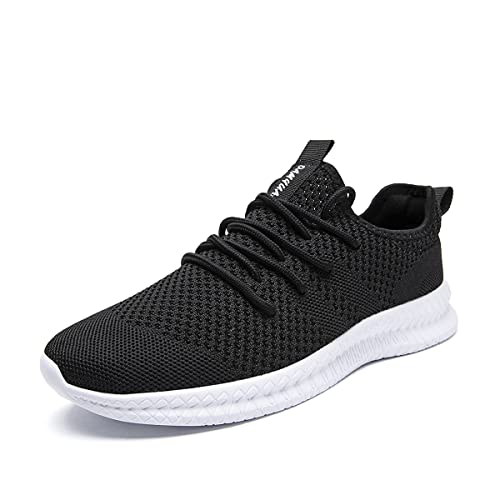 Tvtaop Herren Schuhe Sneaker Laufschuhe Turnschuhe Tennisschuhe rutschfest Leichtgewichts Atmungsaktiv Outdoor Straßenlaufschuhe Joggingschuhe Freizeitschuhe,Schwarz Weiß 40 EU von Tvtaop