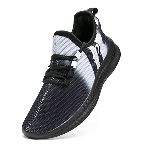 Tvtaop Herren Sneaker Schuhe Laufschuhe Turnschuhe Joggingschuhe Sportschuhe Freizeitschuhe Männer Leichtgewichts Atmungsaktiv rutschfeste Sohle Walkingschuhe,Schwarz 40 EU von Tvtaop