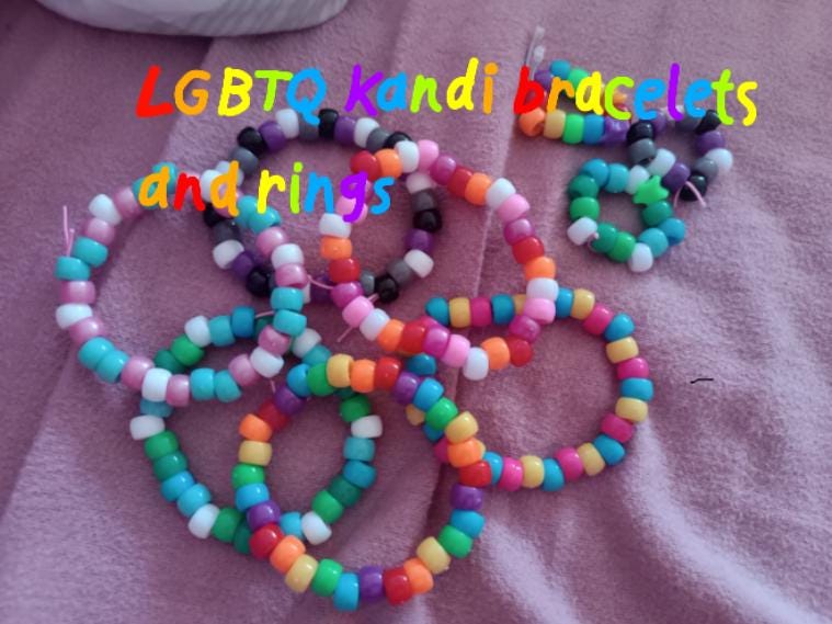 Kandi Lgbt Bracelets Single Or Rings Gay Lesbian Bi Kandi Lgbt Bracelets Single Or Rings Gay Lesbian Bi von Tw1nH3ll