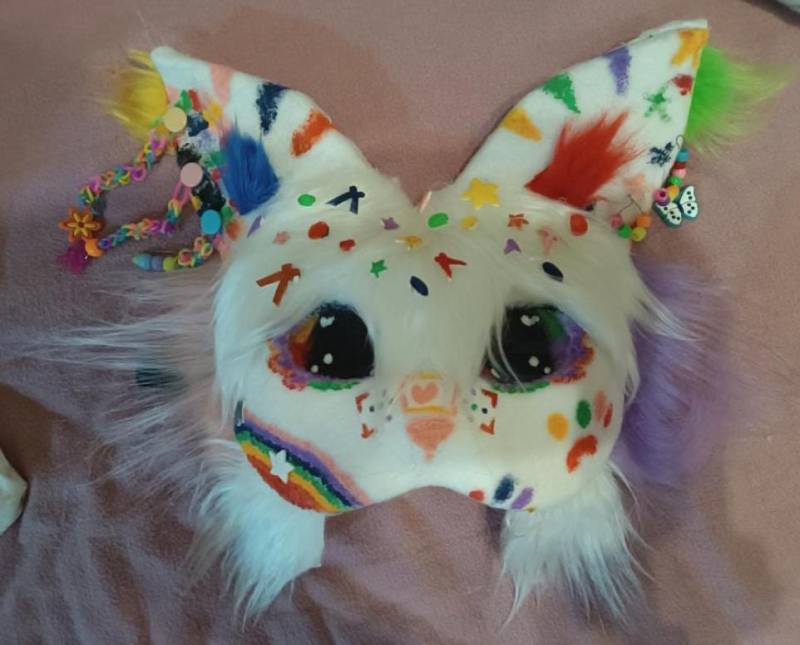 Rainbow Decora Scene Therian Cat Mask von Tw1nH3ll