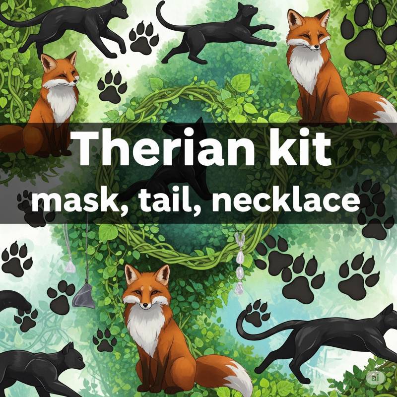 Therian Kit Mask, Yarn Tail, Necklace von Tw1nH3ll