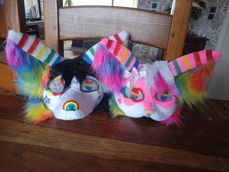 Therian Masks Emo & Cute Lgbtqia Parade Pride Matching For Friends, Lovers von Tw1nH3ll