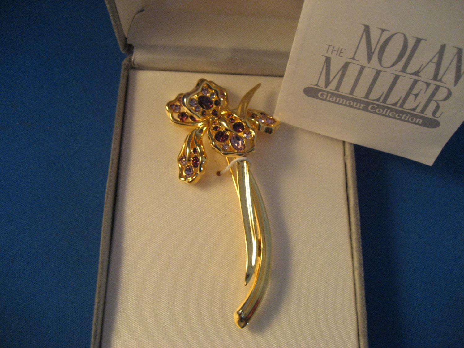 Nolan Miller Amethyst Stein Brosche von TweedandTaffeta